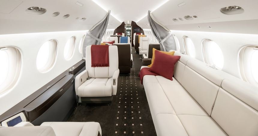 Falcon 7X interior