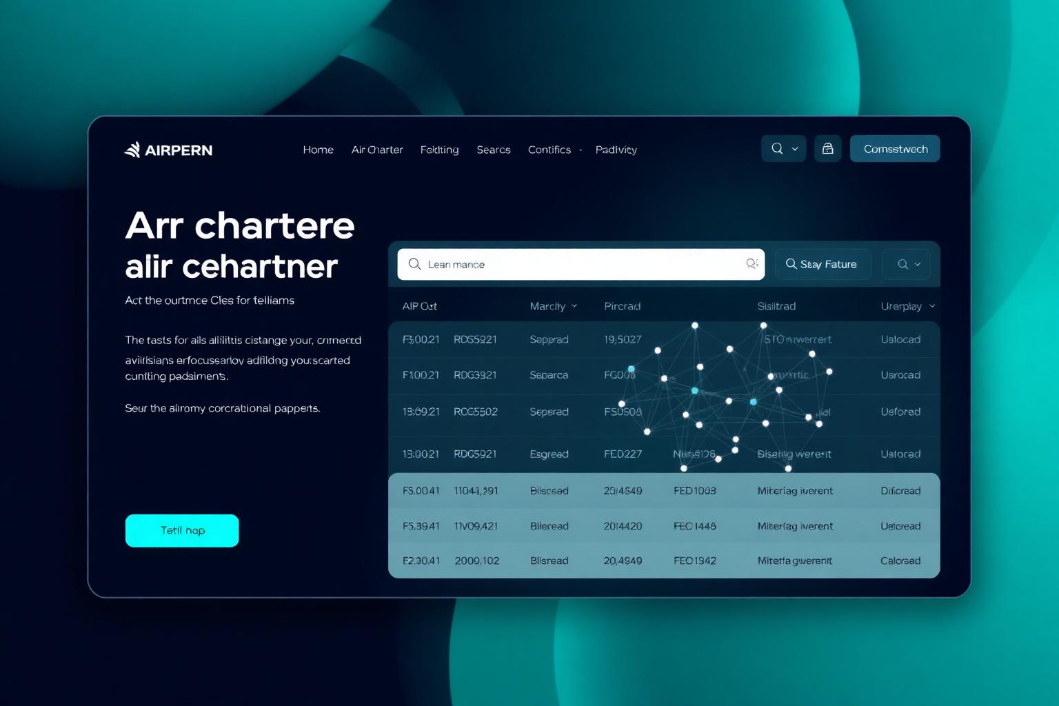 Air charter sourcing platform Lineaum OS dashboard