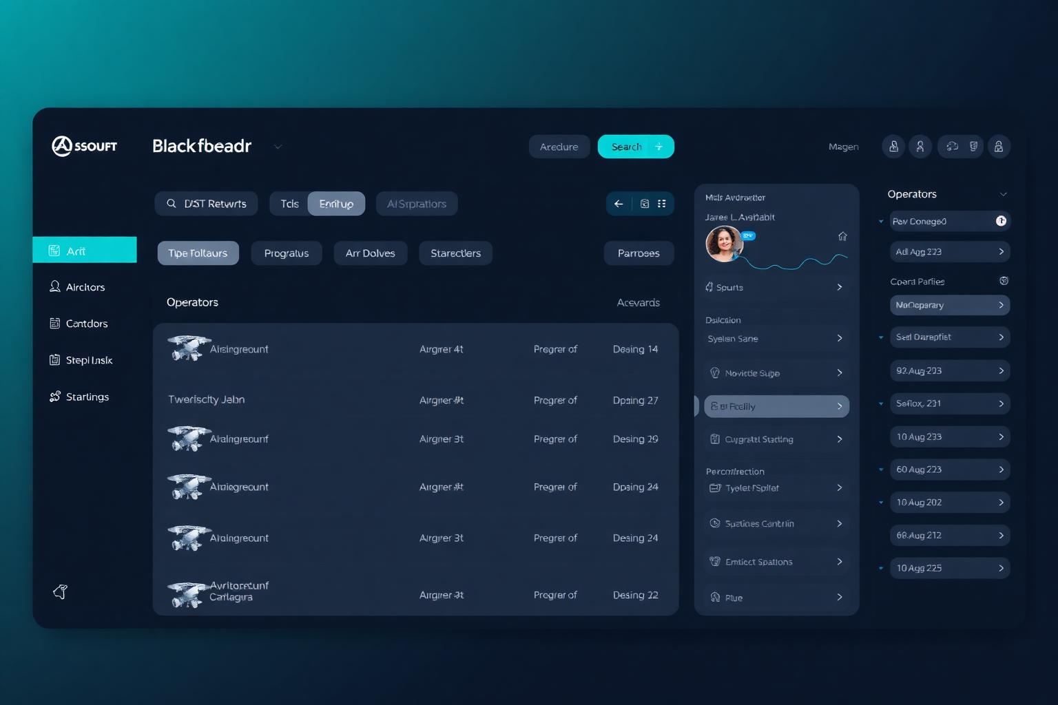 Aircraft sourcing software β Lineaum OS dashboard