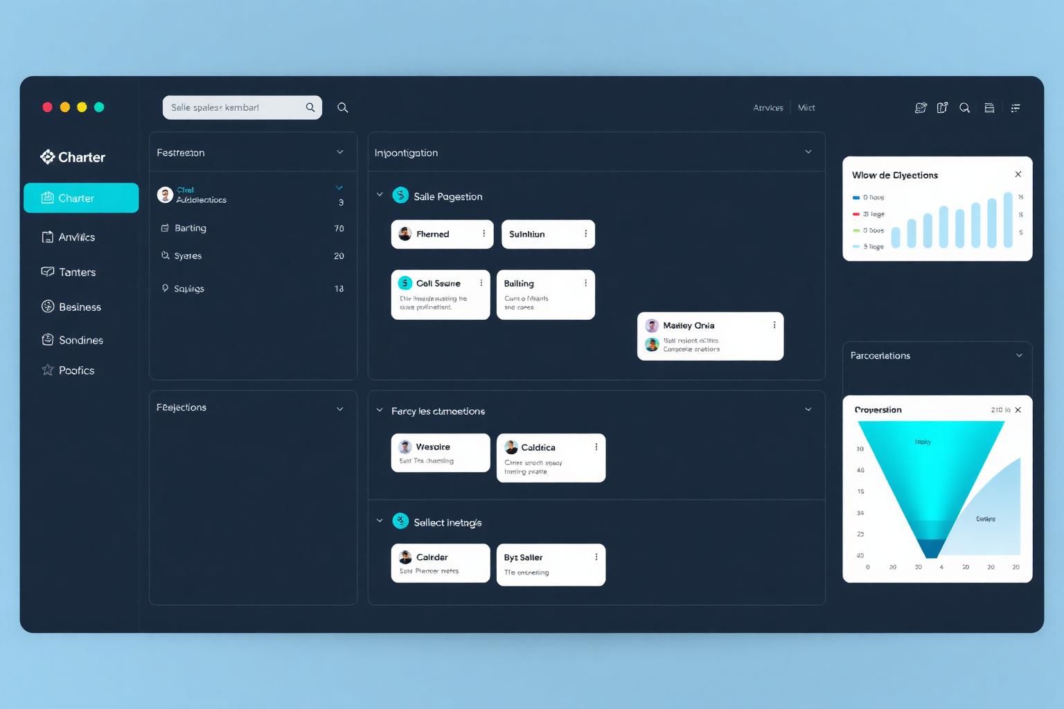 Charter sales software — Lineaum OS dashboard
