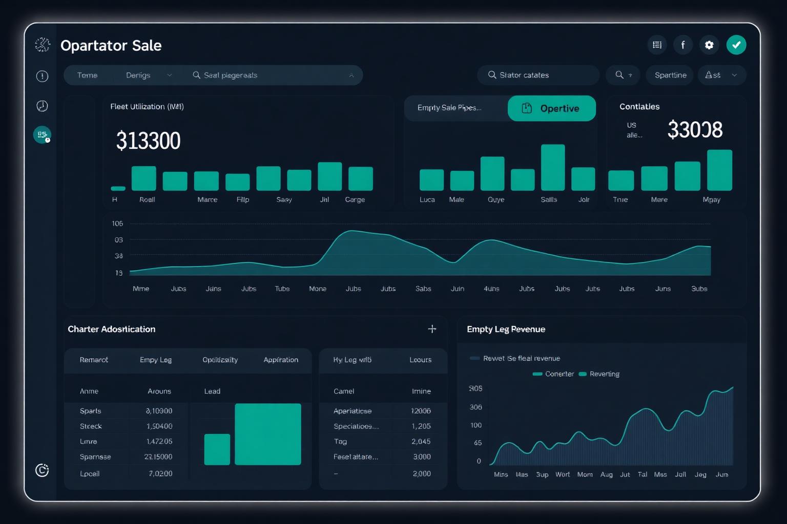 Operator sales dashboard — Lineaum OS dashboard
