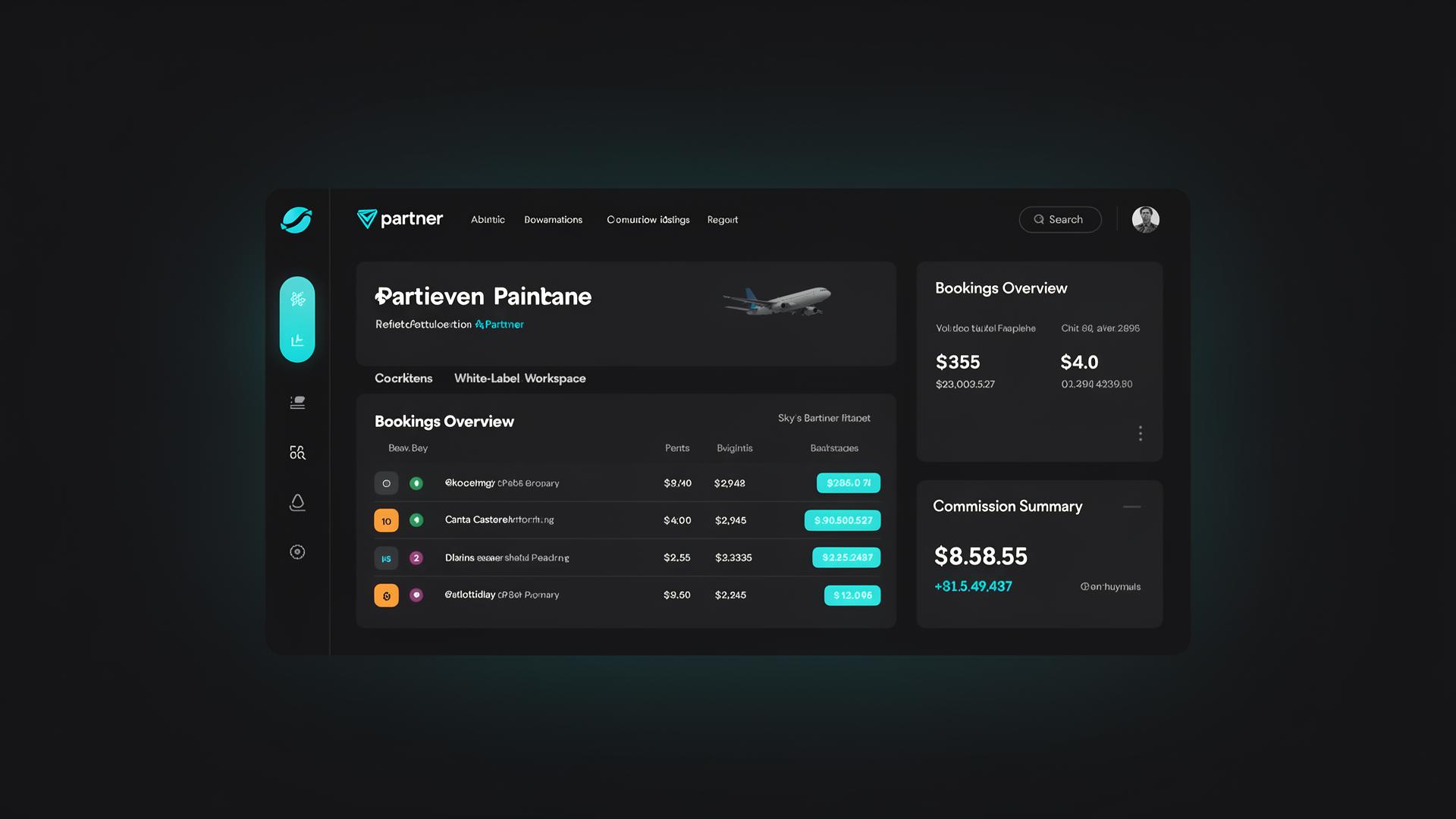 Partner aviation platform Lineaum OS dashboard