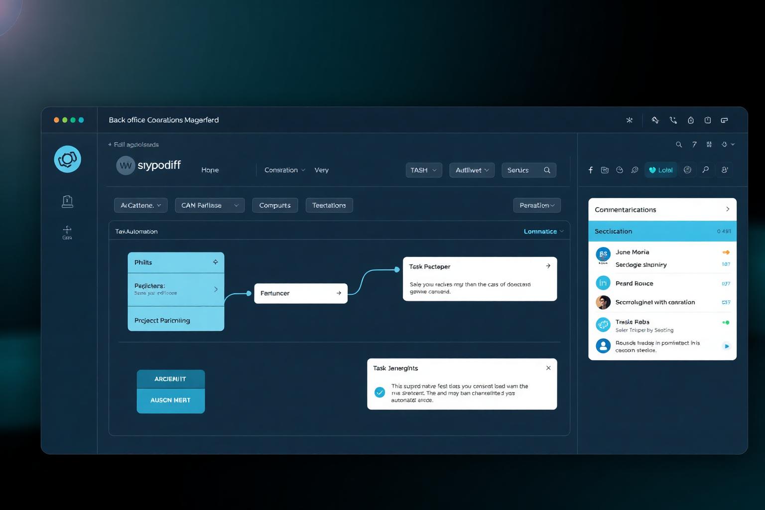 Private jet back-office automation — Lineaum OS dashboard
