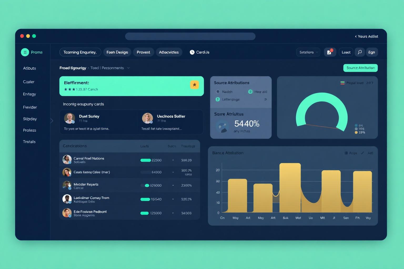 Private jet lead capture software — Lineaum OS dashboard