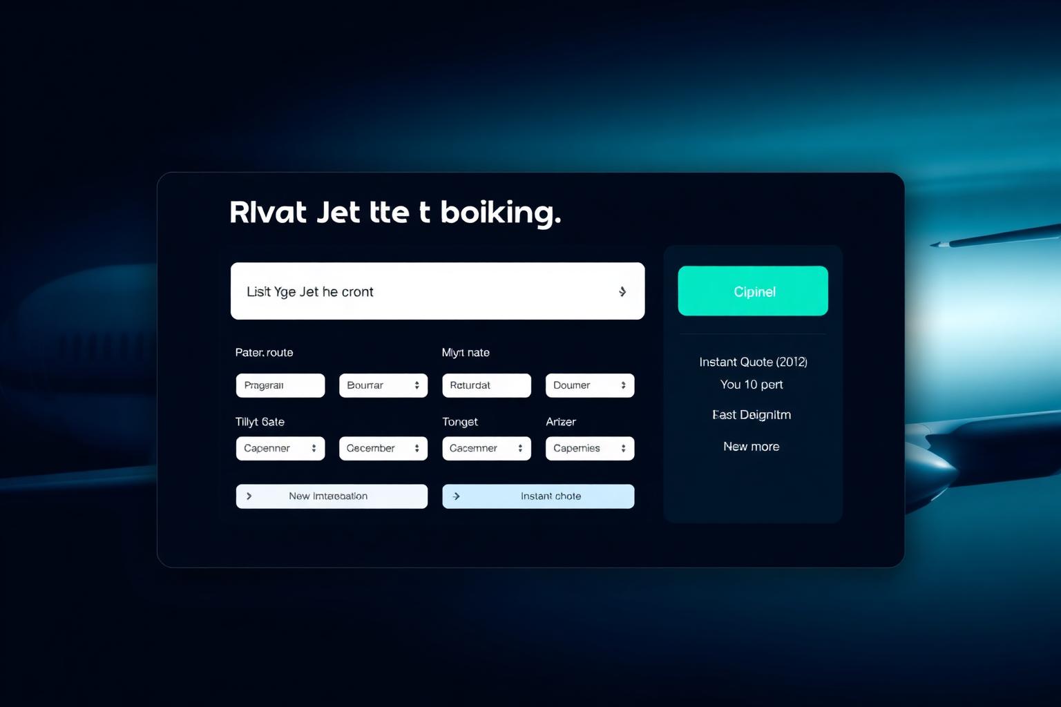 Private jet widget for your website — Lineaum OS dashboard